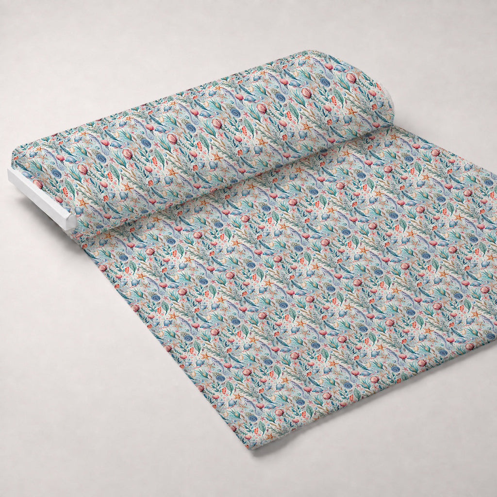 Reef Reverie Pattern 20 Fleece Fabric — fleece fabric unrolled bolt preview (mv-fleece-v1:bolt)