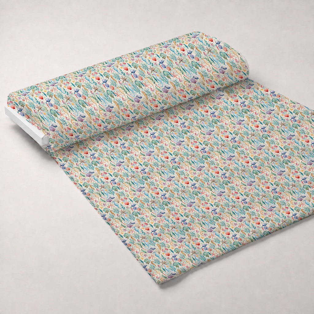 Reef Reverie Pattern 21 Fleece Fabric — fleece fabric unrolled bolt preview (mv-fleece-v1:bolt)