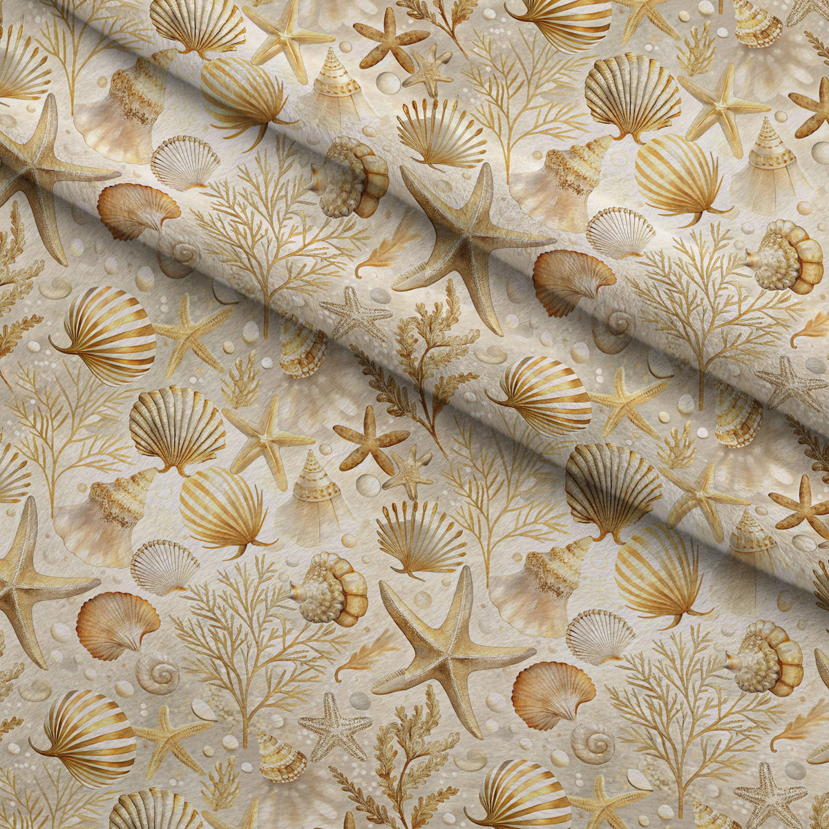 Reef Reverie Pattern 3 Fleece Fabric — fleece fabric folded close-up preview (mv-fleece-v1:lying)