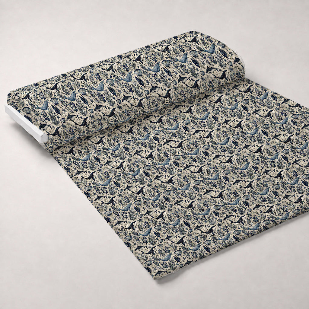 Reef Reverie Pattern 6 Fleece Fabric — fleece fabric unrolled bolt preview (mv-fleece-v1:bolt)