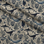 Reef Reverie Pattern 6 Fleece Fabric — fleece fabric folded close-up preview (mv-fleece-v1:lying)
