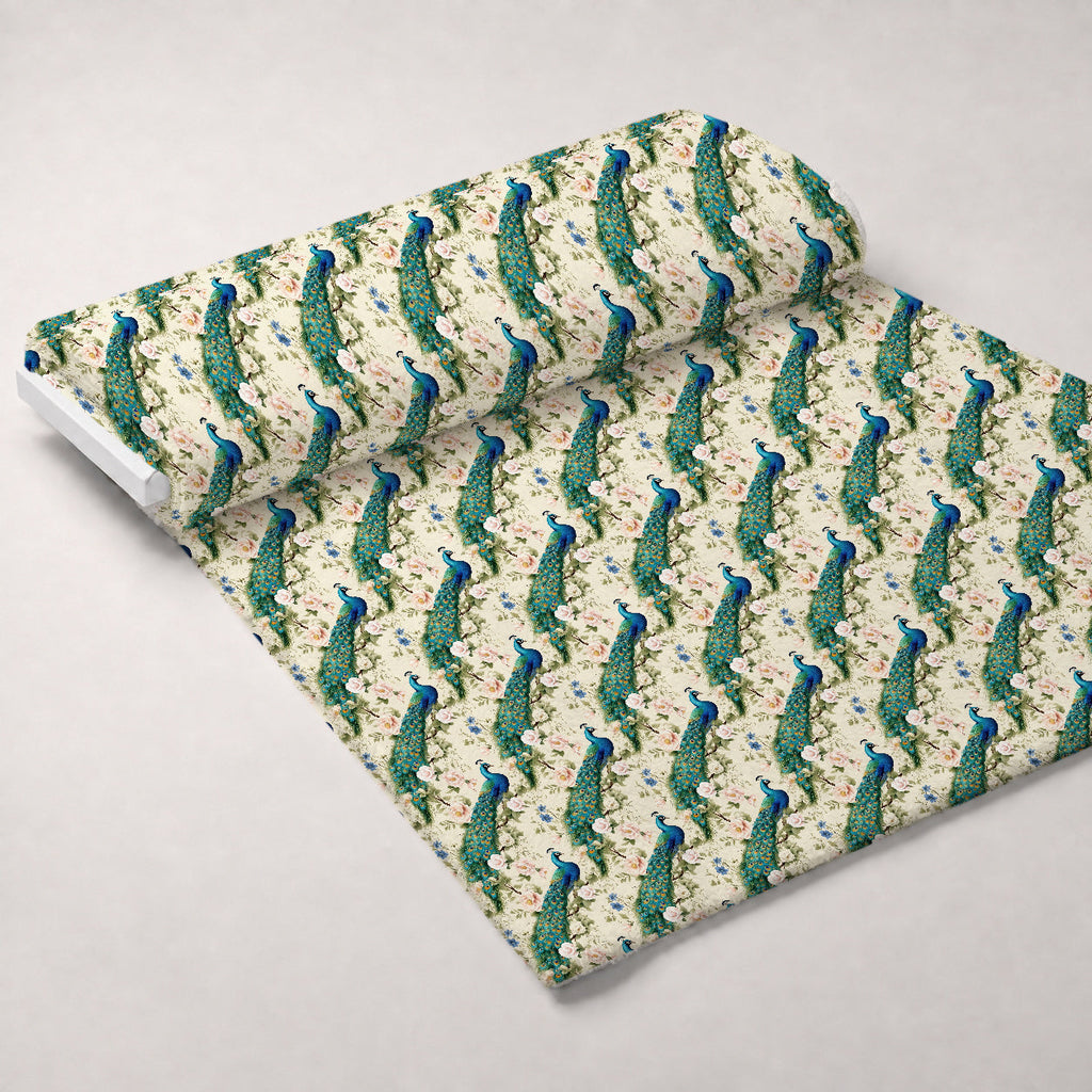 Regal Plumes Pattern 11 Fleece Fabric — fleece fabric unrolled bolt preview (mv-fleece-v1:bolt)