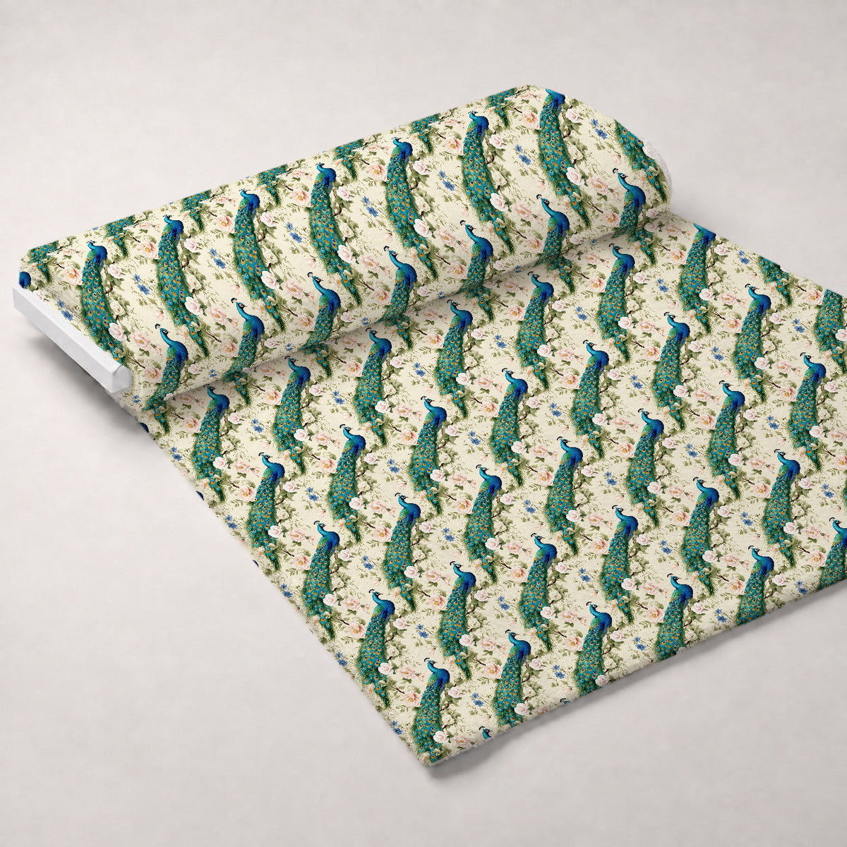 Regal Plumes Pattern 11 Fleece Fabric — fleece fabric unrolled bolt preview (mv-fleece-v1:bolt)
