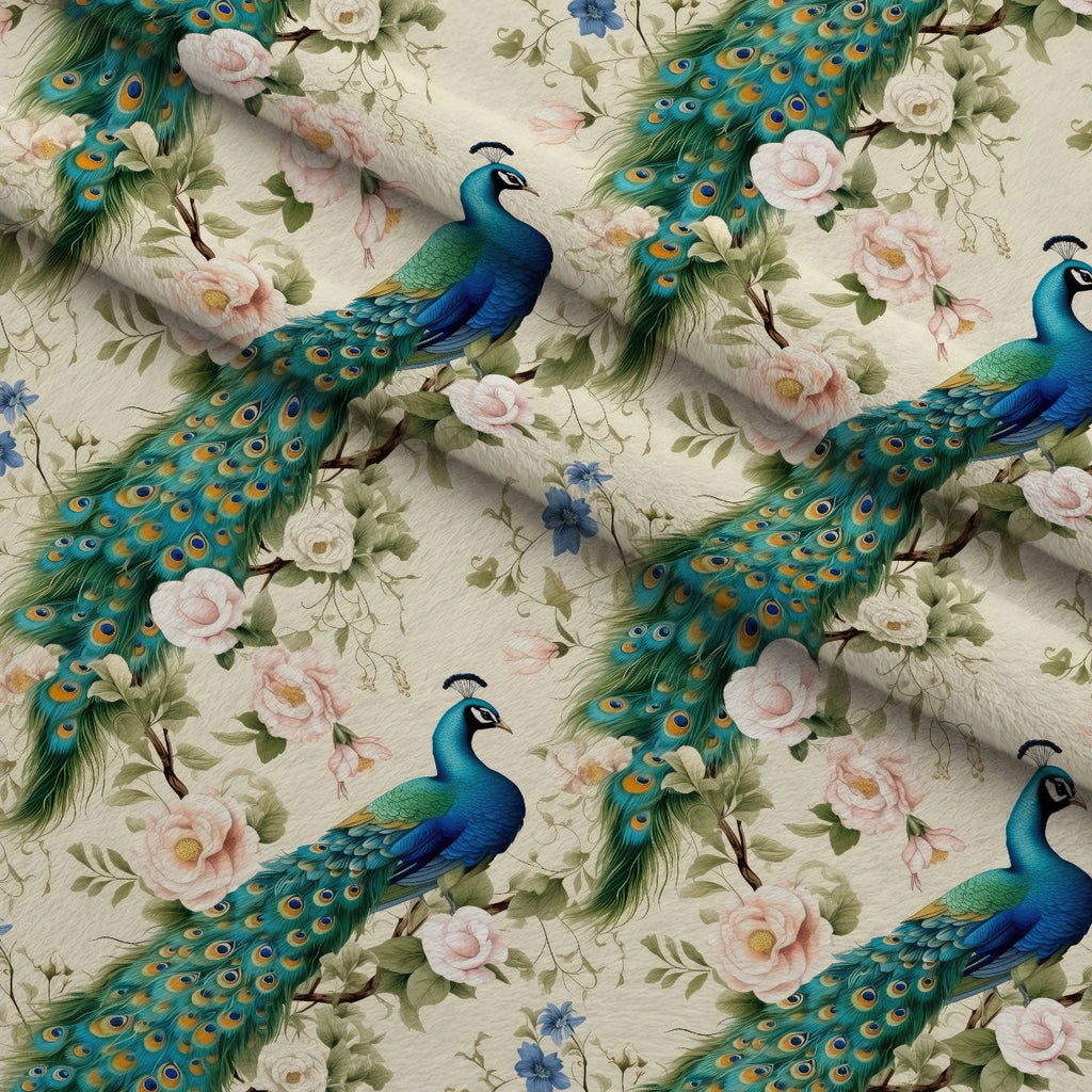 Regal Plumes Pattern 11 Fleece Fabric — fleece fabric folded close-up preview (mv-fleece-v1:lying)