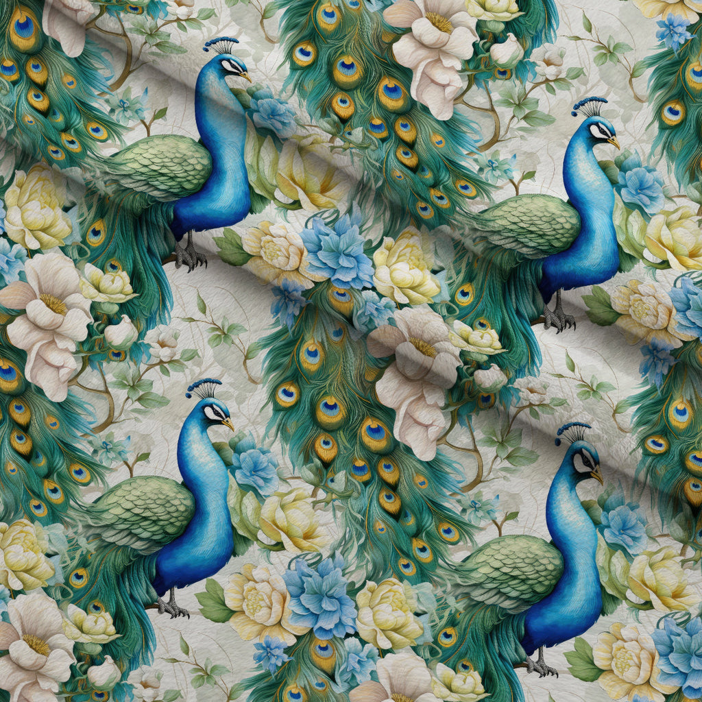 Regal Plumes Pattern 12 Fleece Fabric — fleece fabric folded close-up preview (mv-fleece-v1:lying)