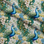 Regal Plumes Pattern 12 Fleece Fabric — fleece fabric folded close-up preview (mv-fleece-v1:lying)