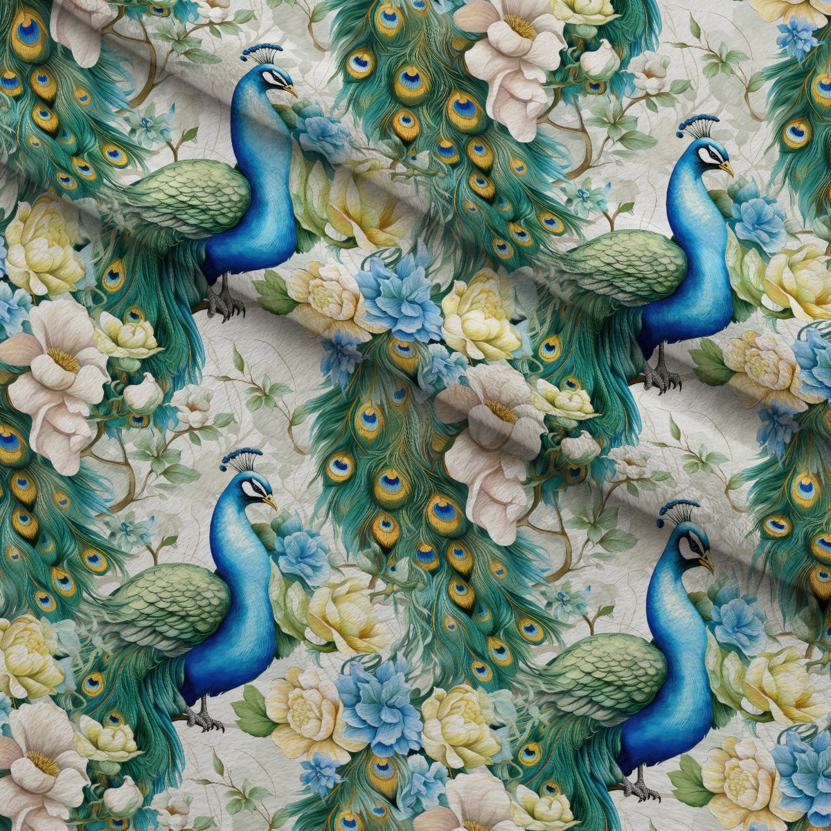 Regal Plumes Pattern 12 Fleece Fabric — fleece fabric folded close-up preview (mv-fleece-v1:lying)