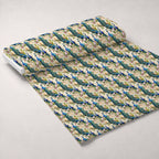 Regal Plumes Pattern 2 Fleece Fabric — fleece fabric unrolled bolt preview (mv-fleece-v1:bolt)