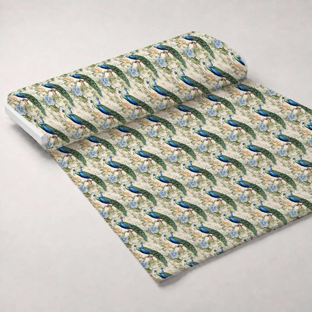 Regal Plumes Pattern 3 Fleece Fabric — fleece fabric unrolled bolt preview (mv-fleece-v1:bolt)