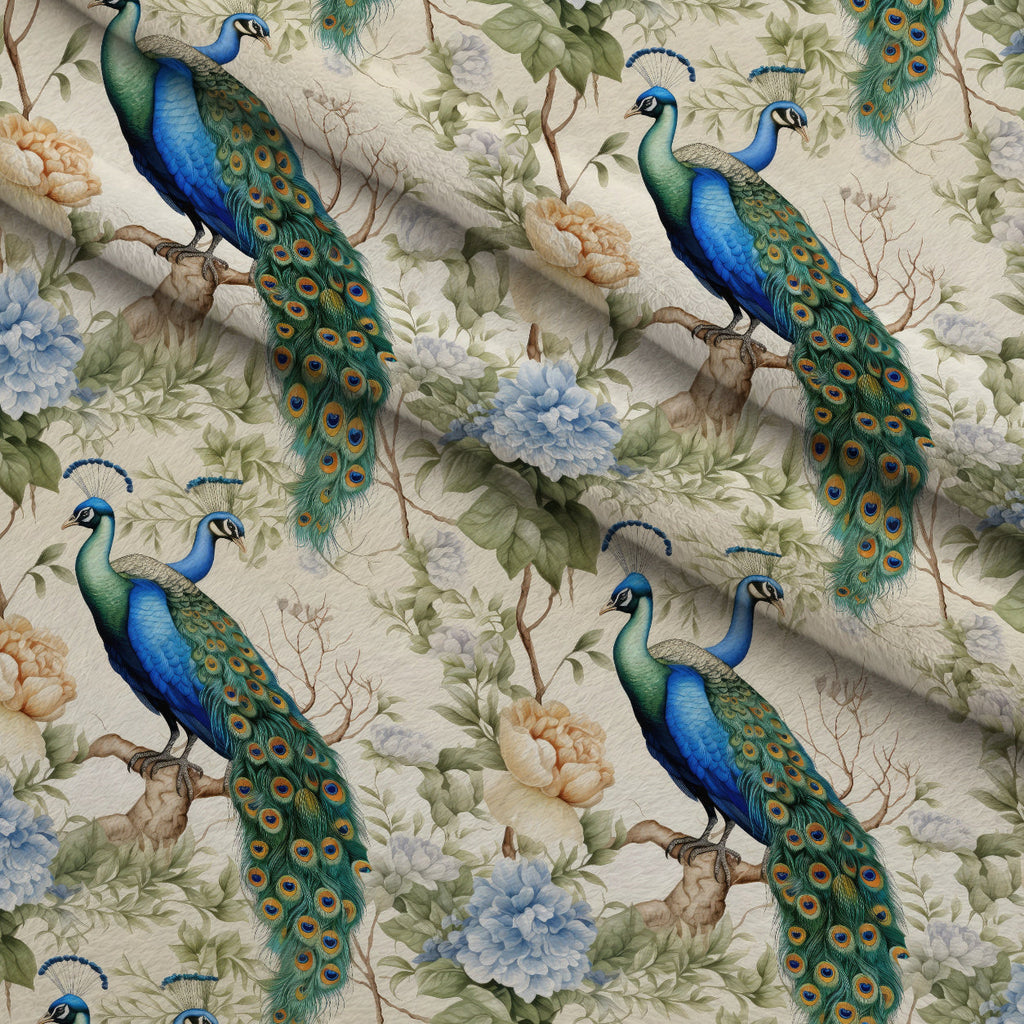 Regal Plumes Pattern 3 Fleece Fabric — fleece fabric folded close-up preview (mv-fleece-v1:lying)