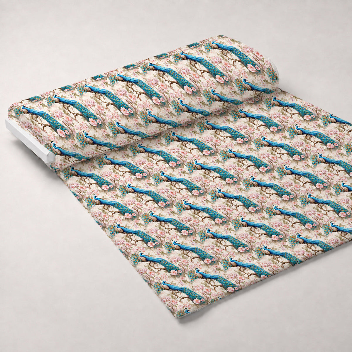 Regal Plumes Pattern 5 Fleece Fabric — fleece fabric unrolled bolt preview (mv-fleece-v1:bolt)