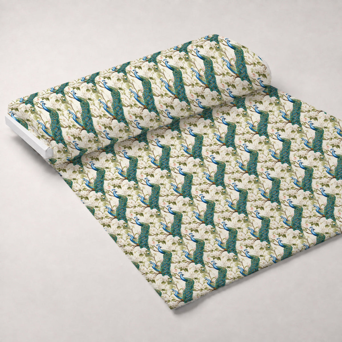 Regal Plumes Pattern 6 Fleece Fabric — fleece fabric unrolled bolt preview (mv-fleece-v1:bolt)