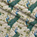Regal Plumes Pattern 6 Fleece Fabric — fleece fabric folded close-up preview (mv-fleece-v1:lying)
