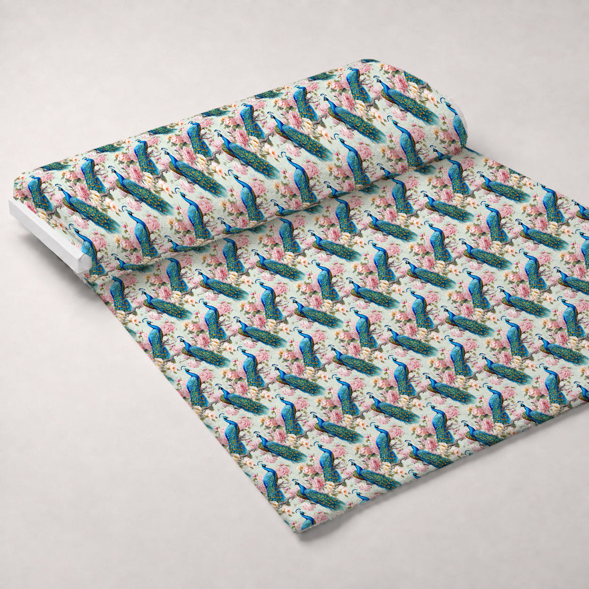 Regal Plumes Pattern 7 Fleece Fabric — fleece fabric unrolled bolt preview (mv-fleece-v1:bolt)