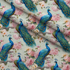 Regal Plumes Pattern 7 Fleece Fabric — fleece fabric folded close-up preview (mv-fleece-v1:lying)
