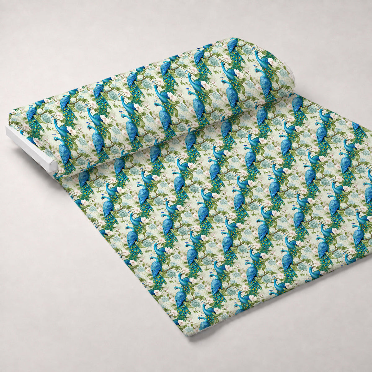 Regal Plumes Pattern 8 Fleece Fabric — fleece fabric unrolled bolt preview (mv-fleece-v1:bolt)