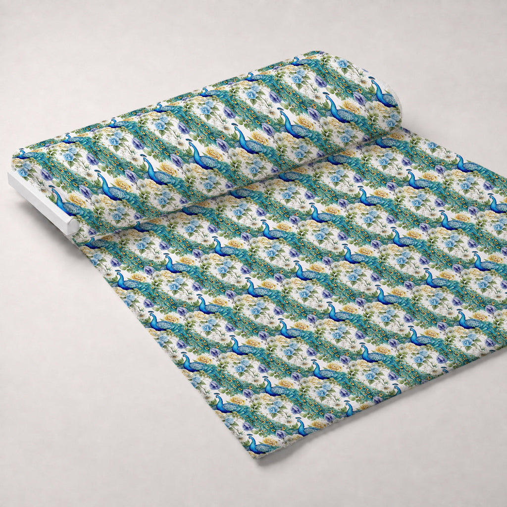 Regal Plumes Pattern 9 Fleece Fabric — fleece fabric unrolled bolt preview (mv-fleece-v1:bolt)