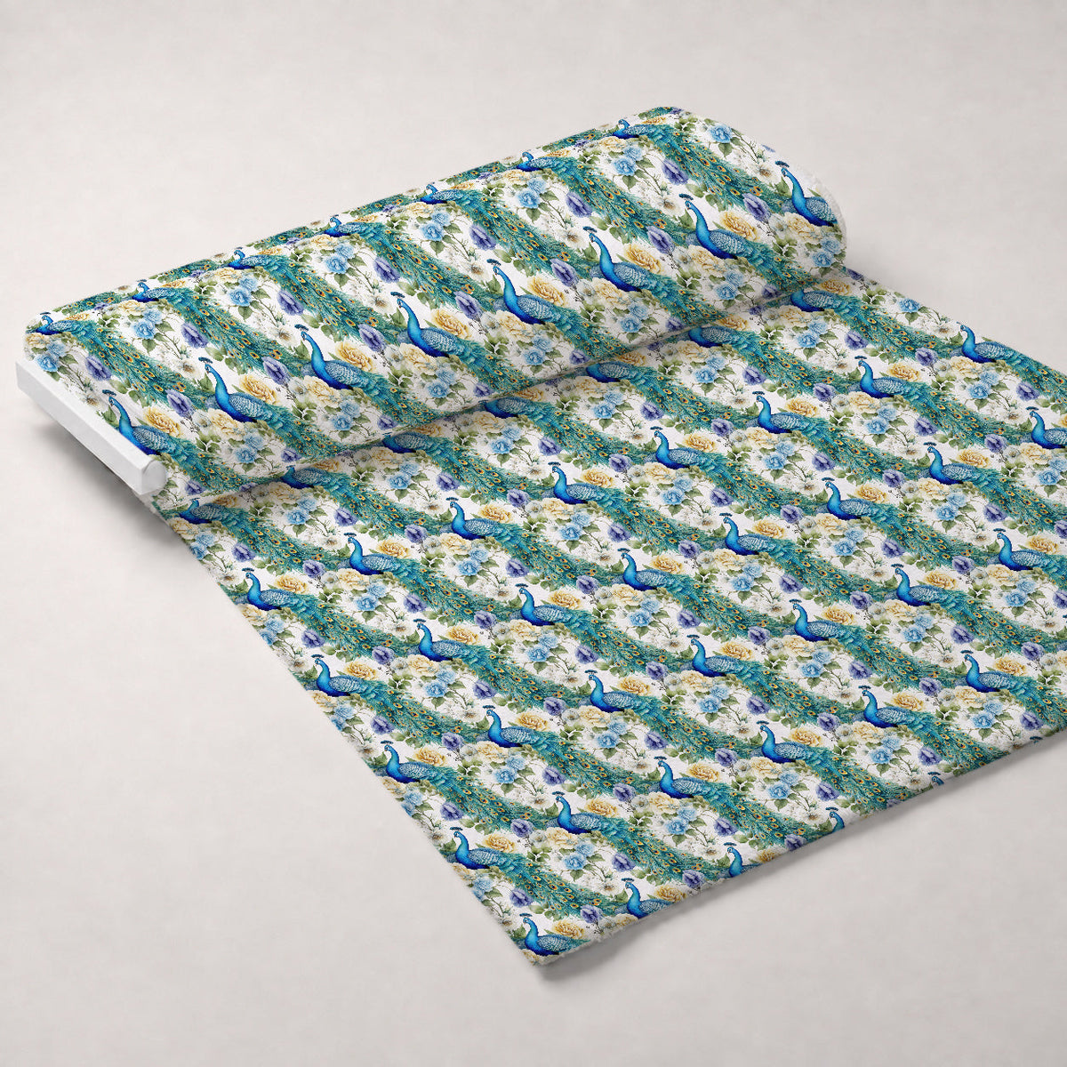 Regal Plumes Pattern 9 Fleece Fabric — fleece fabric unrolled bolt preview (mv-fleece-v1:bolt)