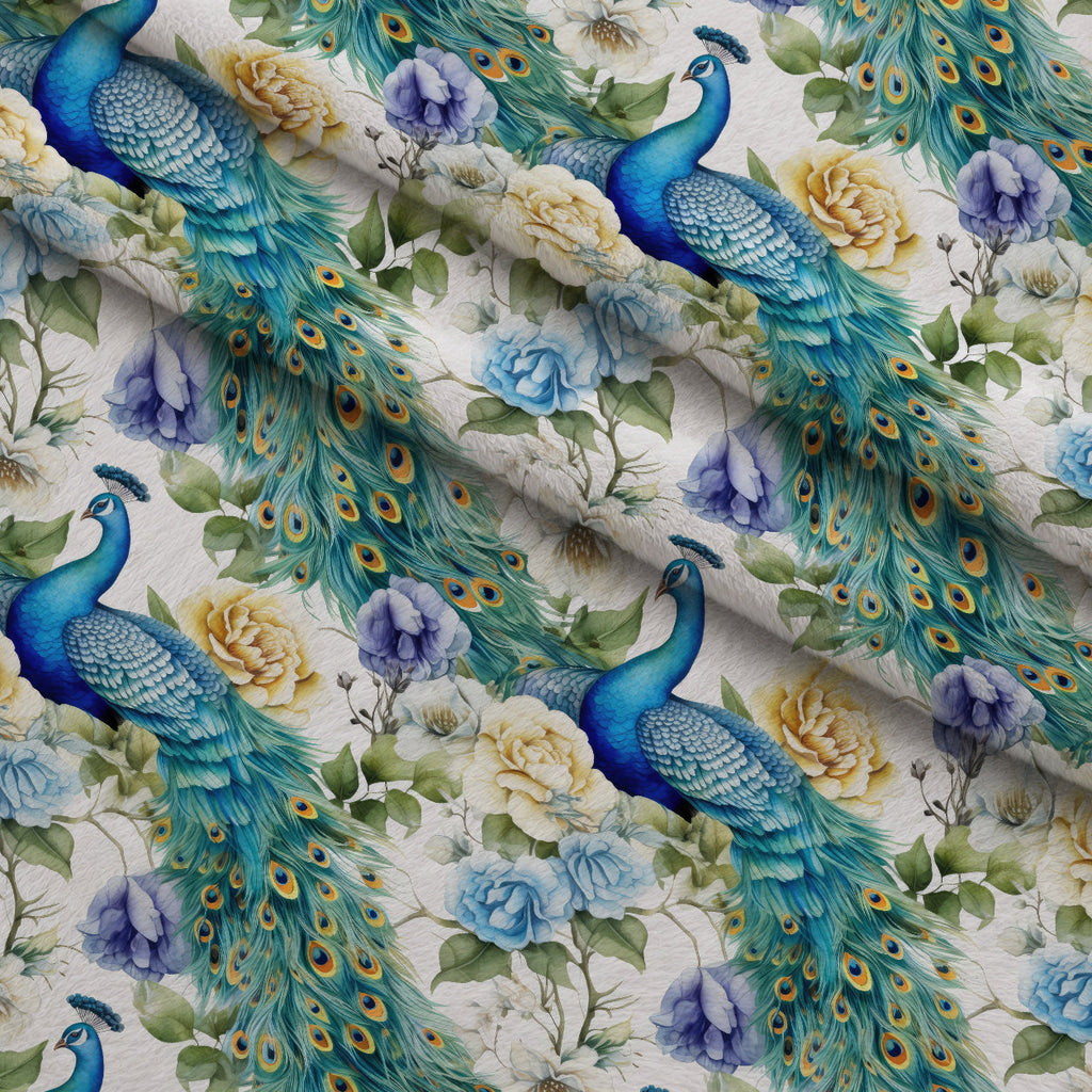 Regal Plumes Pattern 9 Fleece Fabric — fleece fabric folded close-up preview (mv-fleece-v1:lying)
