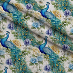 Regal Plumes Pattern 9 Fleece Fabric — fleece fabric folded close-up preview (mv-fleece-v1:lying)