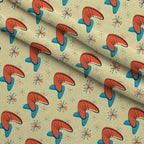 Retro Boomerangs Pattern 10 Fleece Fabric — fleece fabric folded close-up preview (mv-fleece-v1:lying)