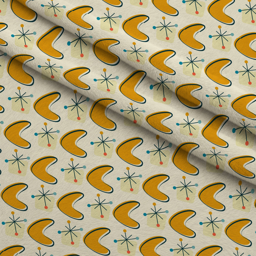 Retro Boomerangs Pattern 11 Fleece Fabric — fleece fabric folded close-up preview (mv-fleece-v1:lying)