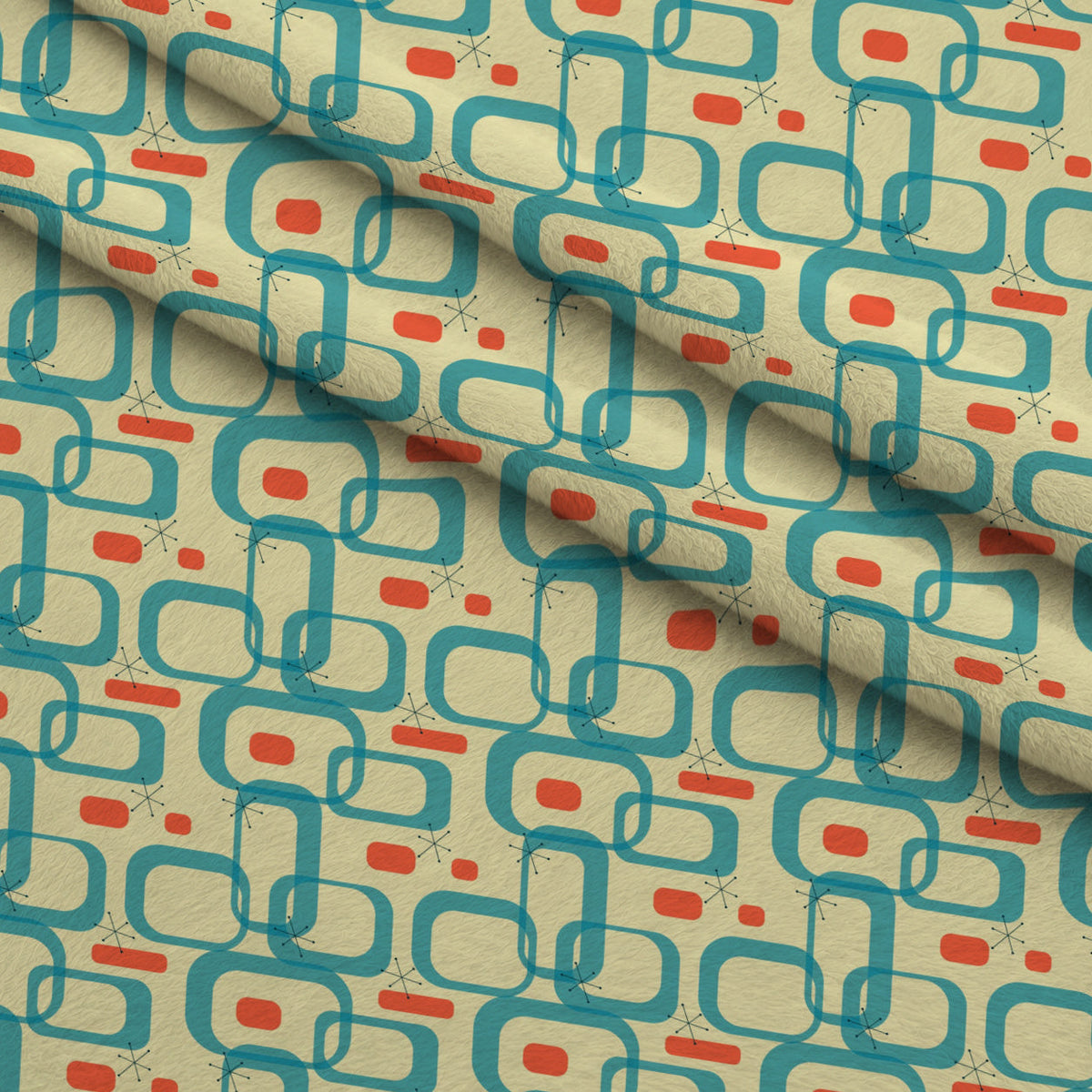 Retro Boomerangs Pattern 12 Fleece Fabric — fleece fabric folded close-up preview (mv-fleece-v1:lying)