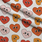 Retro Daisy Checkers Pattern 12 Fleece Fabric — fleece fabric folded close-up preview (mv-fleece-v1:lying)