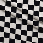 Retro Daisy Checkers Pattern 14 Fleece Fabric — fleece fabric folded close-up preview (mv-fleece-v1:lying)