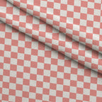 Retro Daisy Checkers Pattern 2 Fleece Fabric — fleece fabric folded close-up preview (mv-fleece-v1:lying)