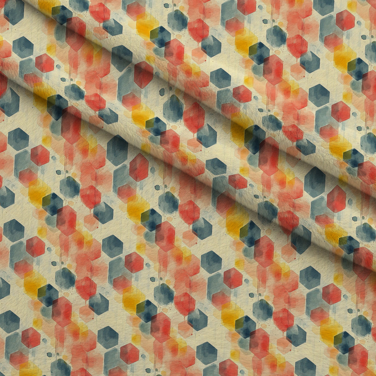 Retro Ember Wash Pattern 1 Fleece Fabric — fleece fabric folded close-up preview (mv-fleece-v1:lying)