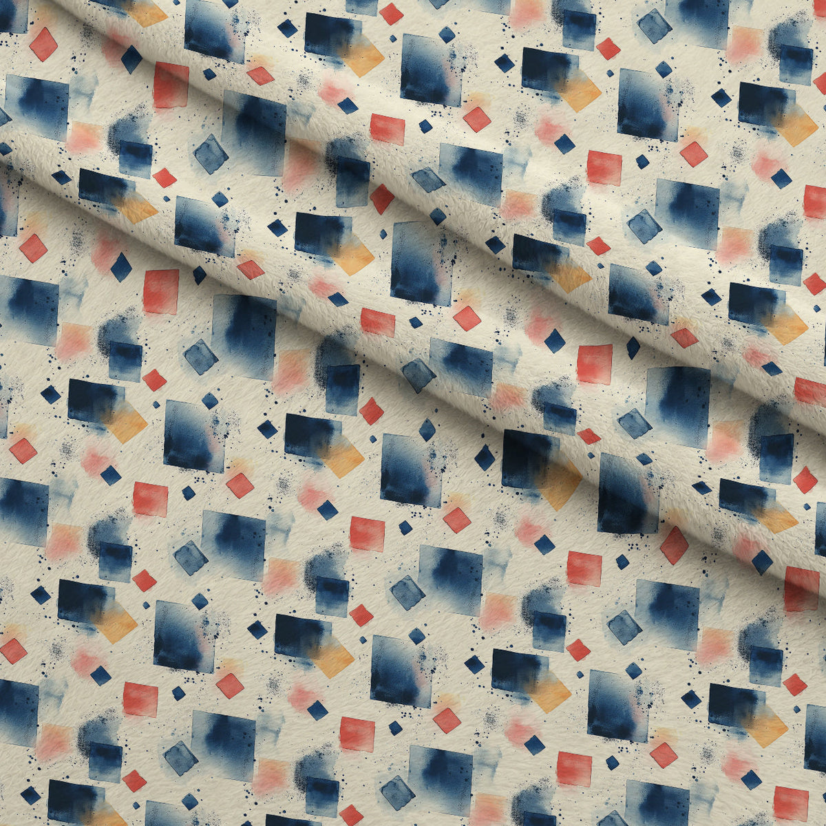 Retro Ember Wash Pattern 7 Fleece Fabric — fleece fabric folded close-up preview (mv-fleece-v1:lying)