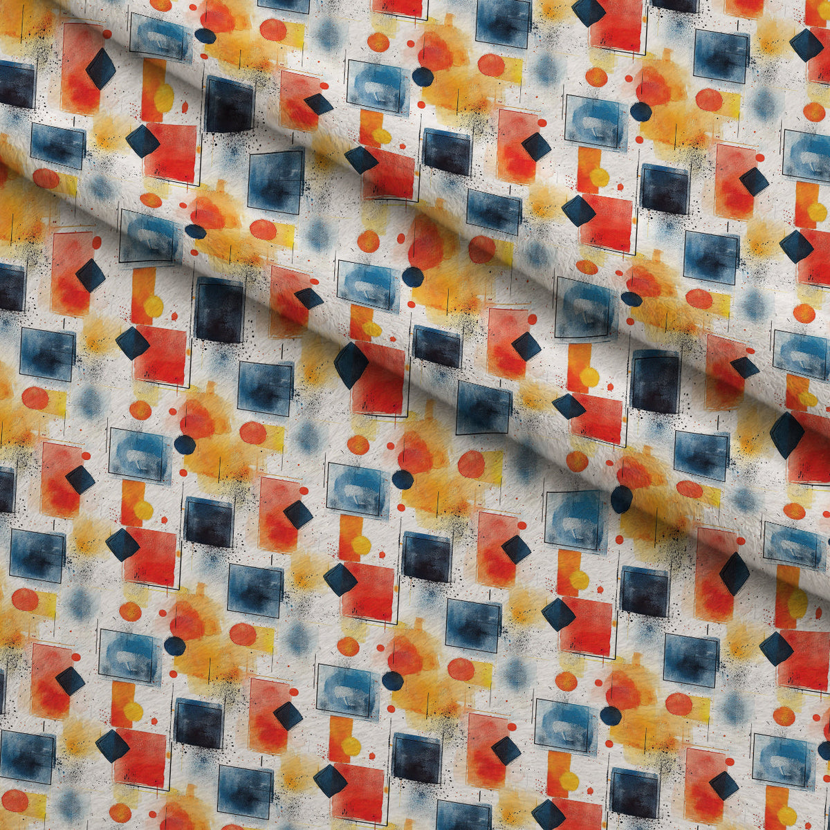 Retro Ember Wash Pattern 8 Fleece Fabric — fleece fabric folded close-up preview (mv-fleece-v1:lying)