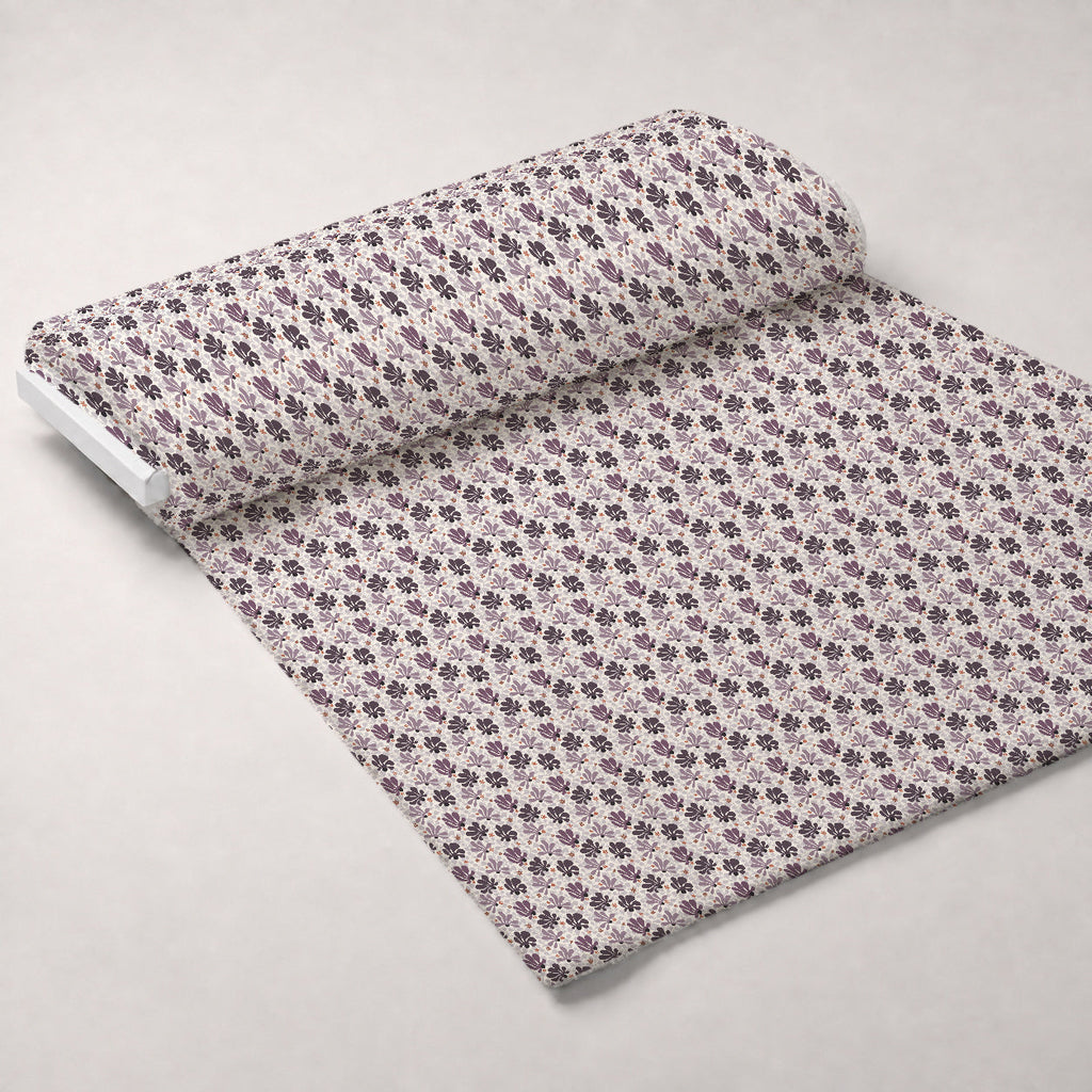Retro Floral Pattern 11 Fleece Fabric — fleece fabric unrolled bolt preview (mv-fleece-v1:bolt)