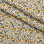 Retro Floral Pattern 2 Fleece Fabric — fleece fabric folded close-up preview (mv-fleece-v1:lying)