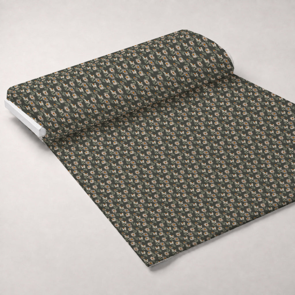 Retro Floral Pattern 3 Fleece Fabric — fleece fabric unrolled bolt preview (mv-fleece-v1:bolt)