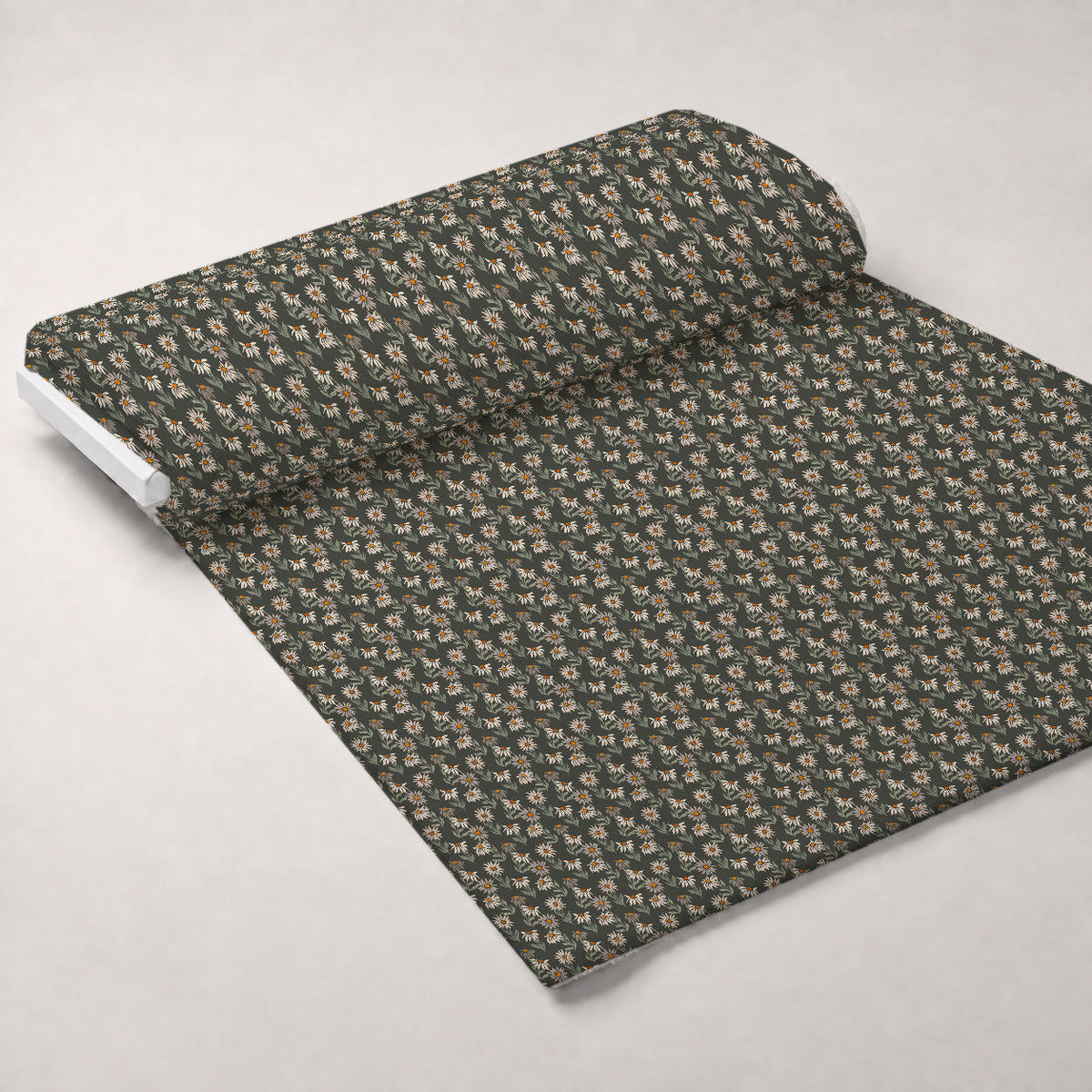 Retro Floral Pattern 3 Fleece Fabric — fleece fabric unrolled bolt preview (mv-fleece-v1:bolt)