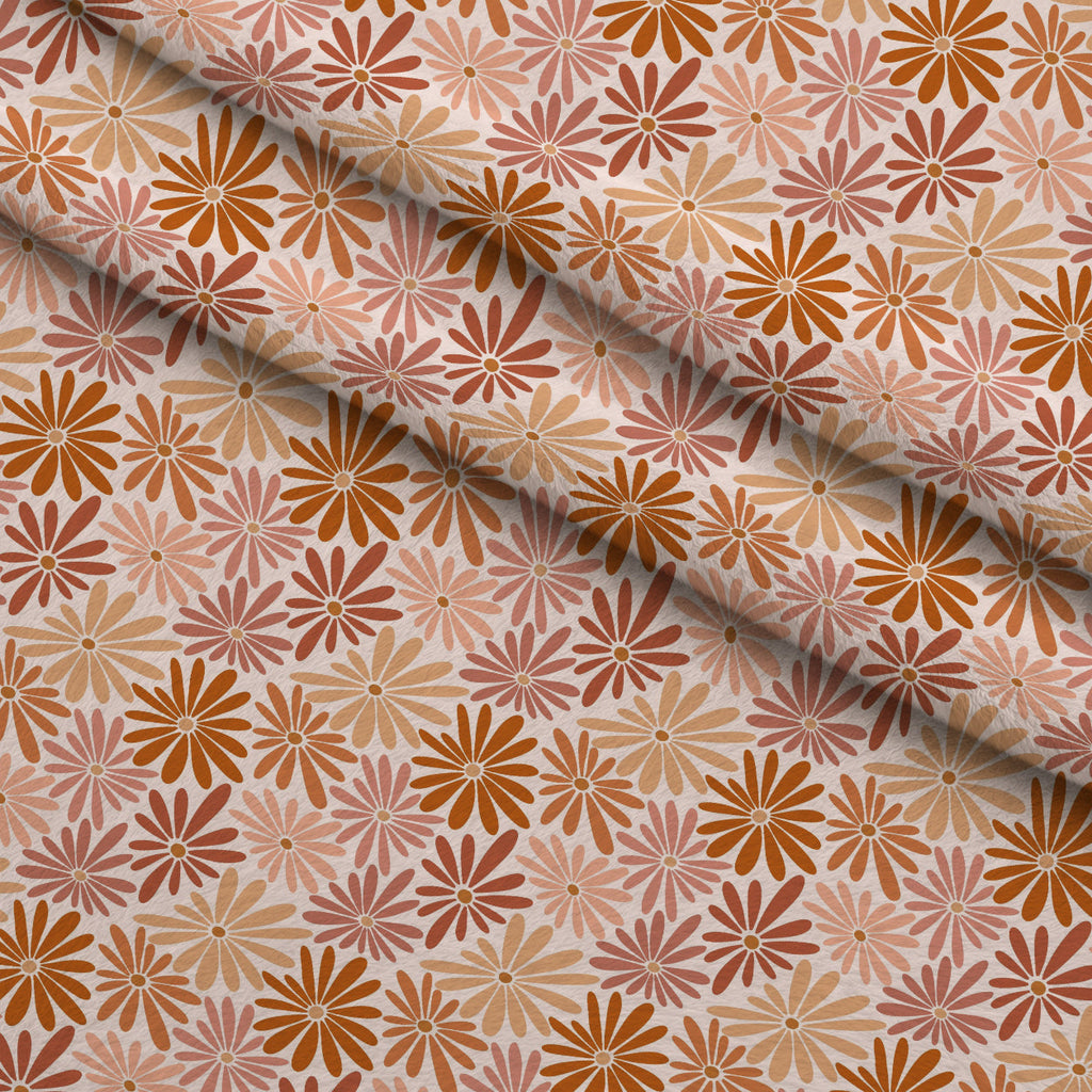 Retro Floral Pattern 4 Fleece Fabric — fleece fabric folded close-up preview (mv-fleece-v1:lying)