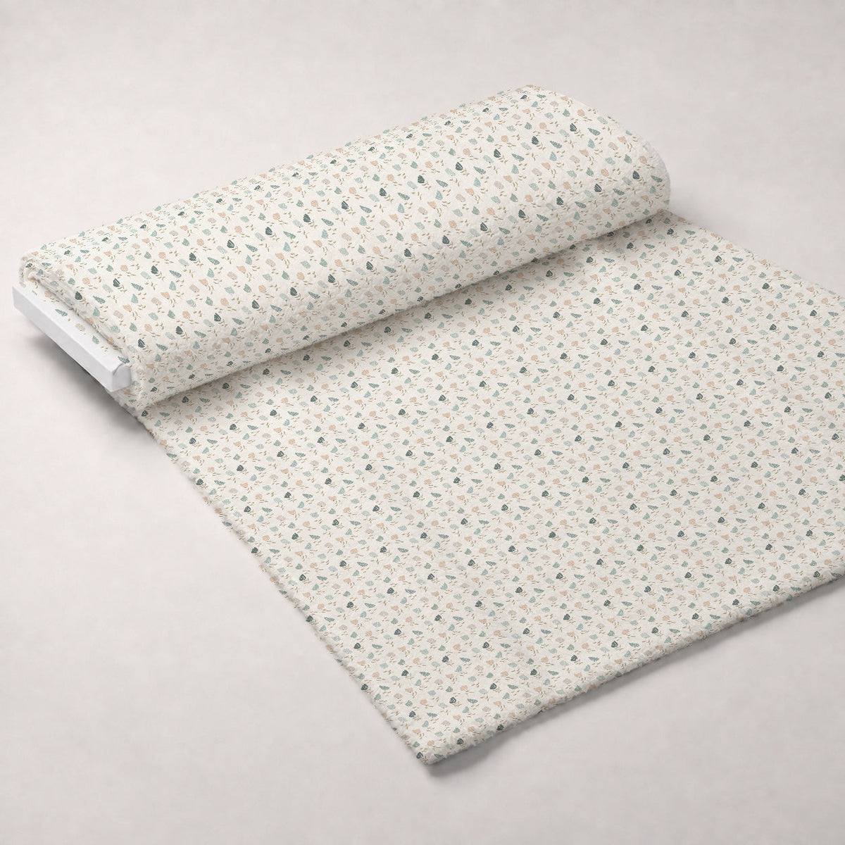 Retro Floral Pattern 9 Fleece Fabric — fleece fabric unrolled bolt preview (mv-fleece-v1:bolt)