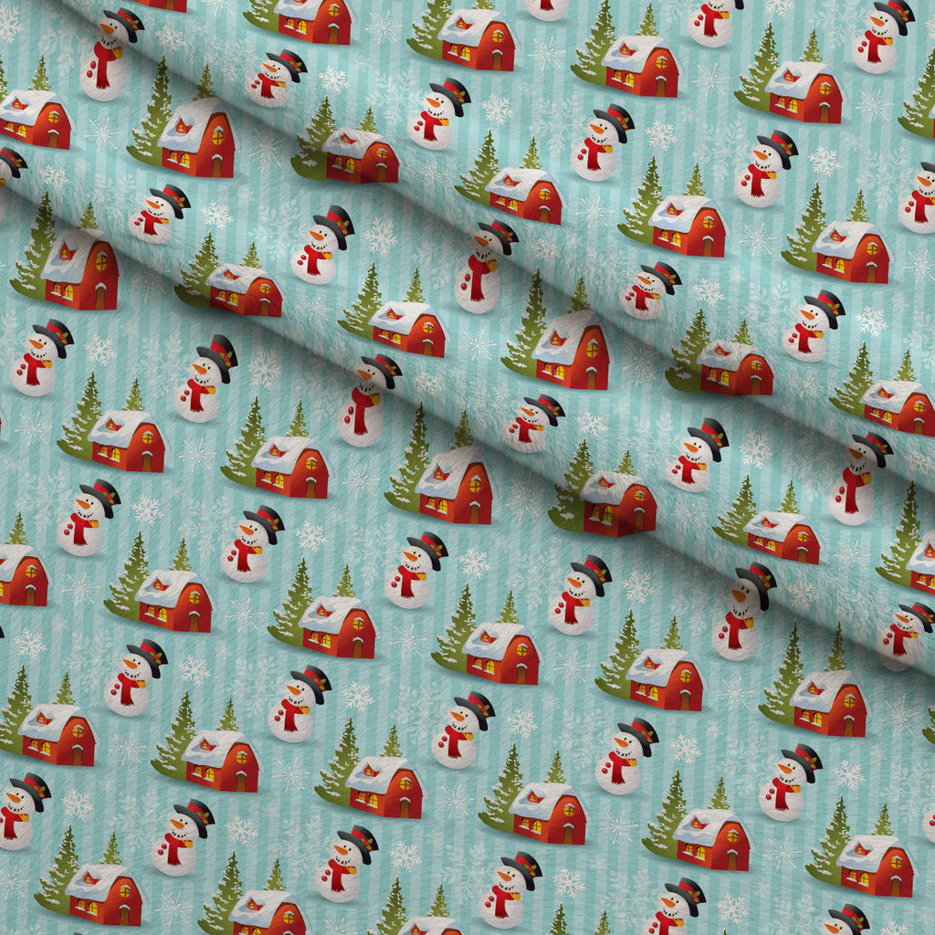 Retro Holiday Cheer Pattern 1 Fleece Fabric — fleece fabric folded close-up preview (mv-fleece-v1:lying)