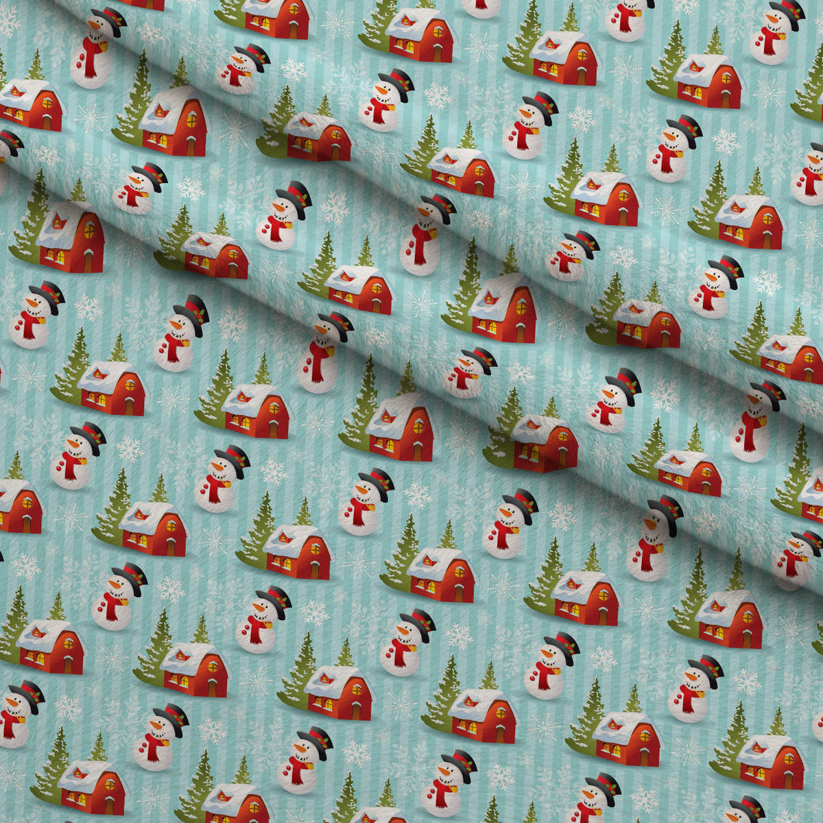Retro Holiday Cheer Pattern 1 Fleece Fabric — fleece fabric folded close-up preview (mv-fleece-v1:lying)
