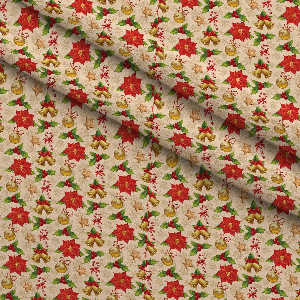 Retro Holiday Cheer Pattern 3 Fleece Fabric — fleece fabric folded close-up preview (mv-fleece-v1:lying)