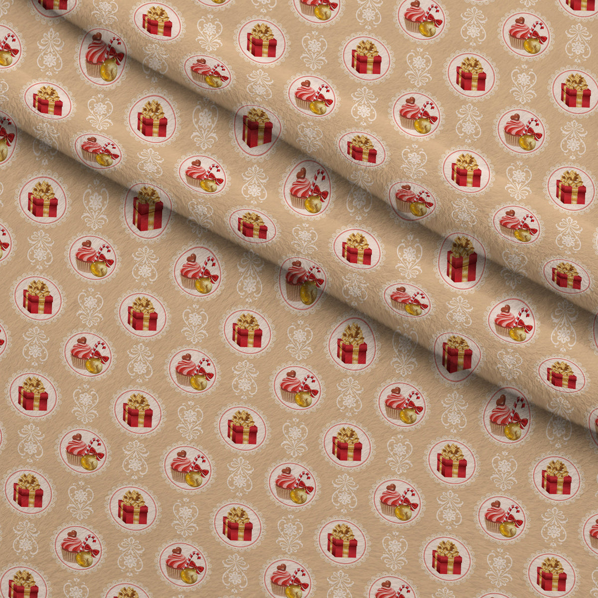 Retro Holiday Cheer Pattern 4 Fleece Fabric — fleece fabric folded close-up preview (mv-fleece-v1:lying)