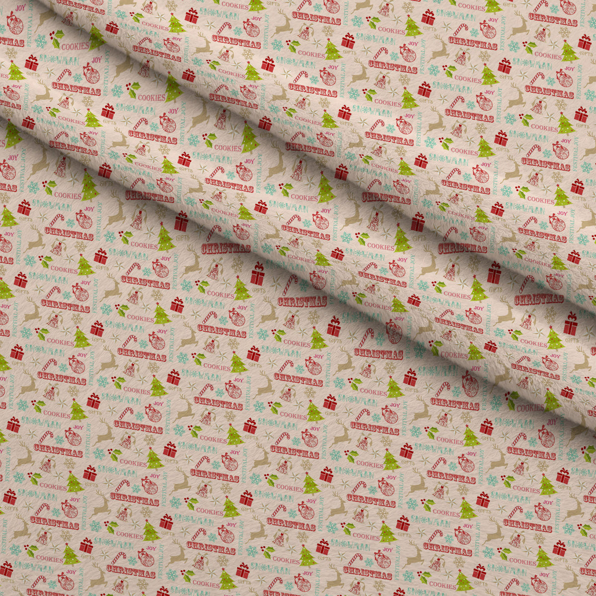 Retro Holiday Cheer Pattern 9 Fleece Fabric — fleece fabric folded close-up preview (mv-fleece-v1:lying)