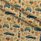 Retro Keepsakes Pattern 26 Fleece Fabric — fleece fabric folded close-up preview (mv-fleece-v1:lying)
