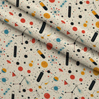 Retro Lab Pattern 10 Fleece Fabric — fleece fabric folded close-up preview (mv-fleece-v1:lying)