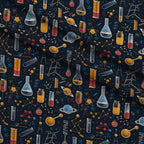 Retro Lab Pattern 11 Fleece Fabric — fleece fabric folded close-up preview (mv-fleece-v1:lying)