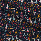 Retro Lab Pattern 12 Fleece Fabric — fleece fabric folded close-up preview (mv-fleece-v1:lying)