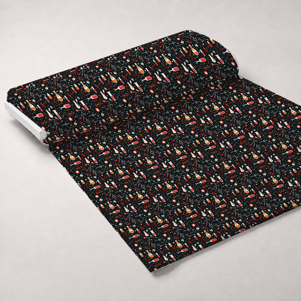 Retro Lab Pattern 16 Fleece Fabric — fleece fabric unrolled bolt preview (mv-fleece-v1:bolt)