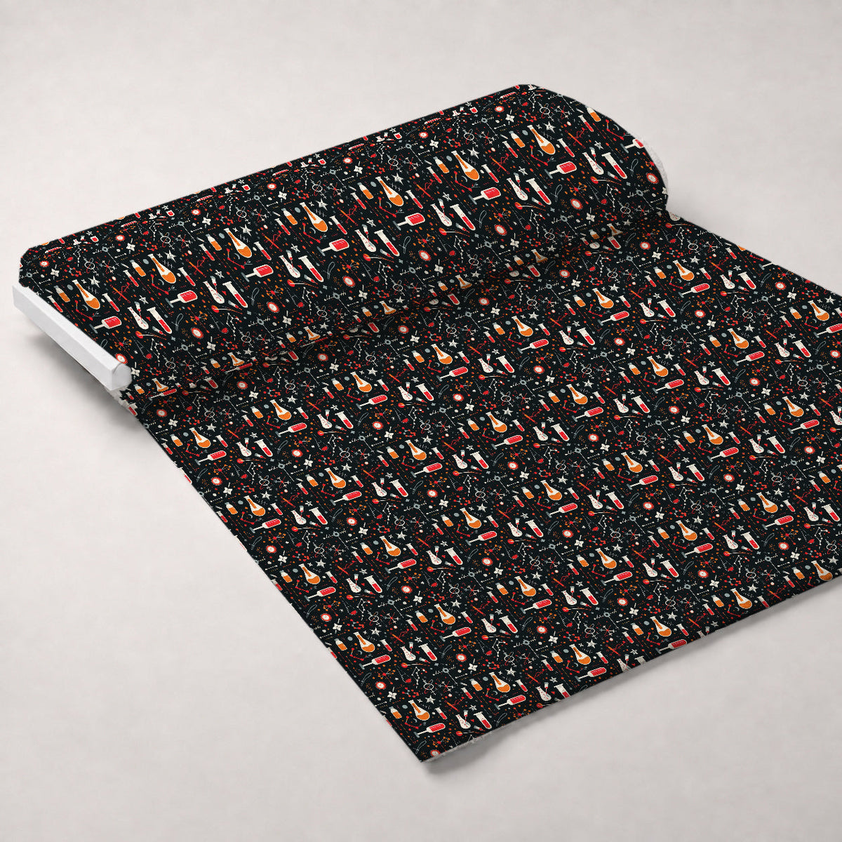 Retro Lab Pattern 16 Fleece Fabric — fleece fabric unrolled bolt preview (mv-fleece-v1:bolt)